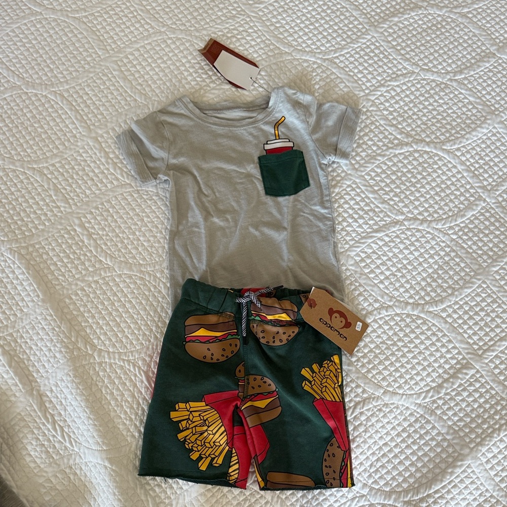 Appaman Gray and Green Kids Matching Set